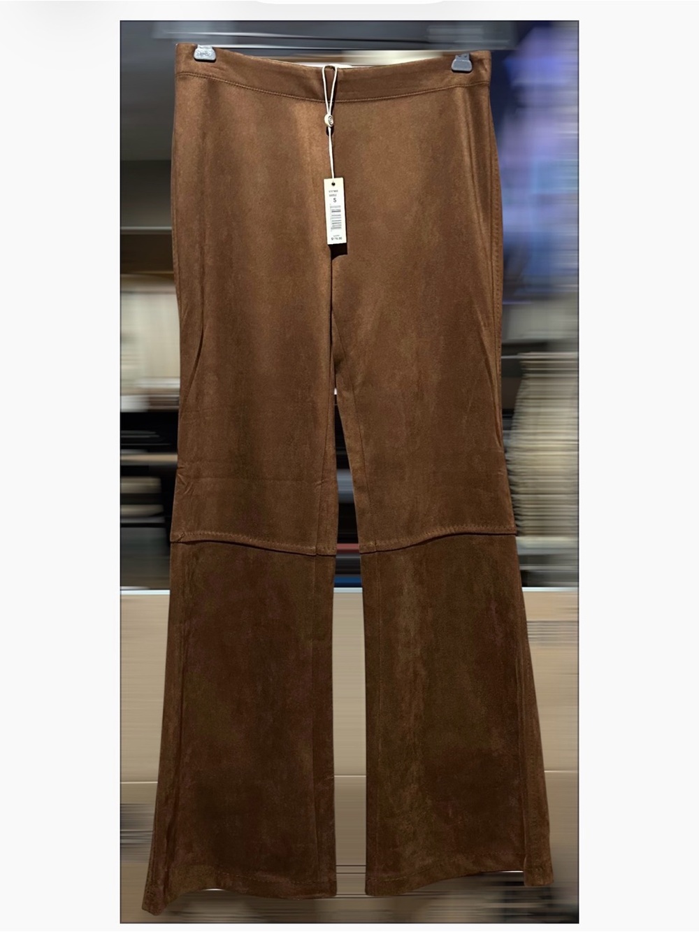MAX STUDIO WOMEN’S BOOTCUT BROWN TROUSERS - SIZE S